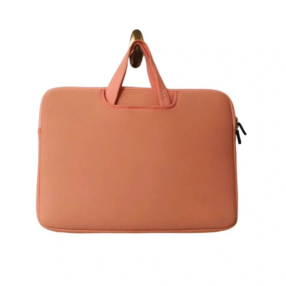 Pink padded laptop carrying case 15 x 11 in